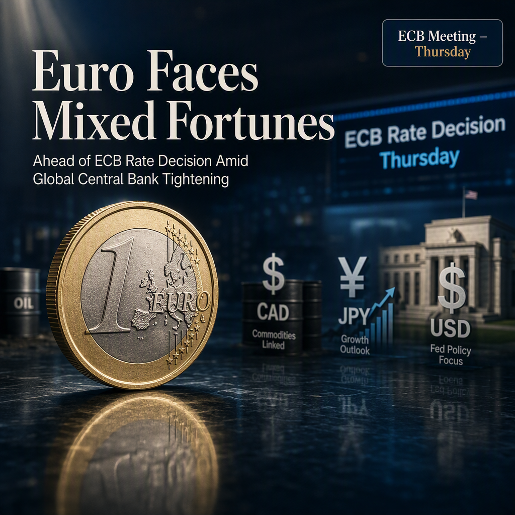 Euro Faces Mixed Fortunes Ahead of ECB Rate Decision Amid Global Central Bank Tightening