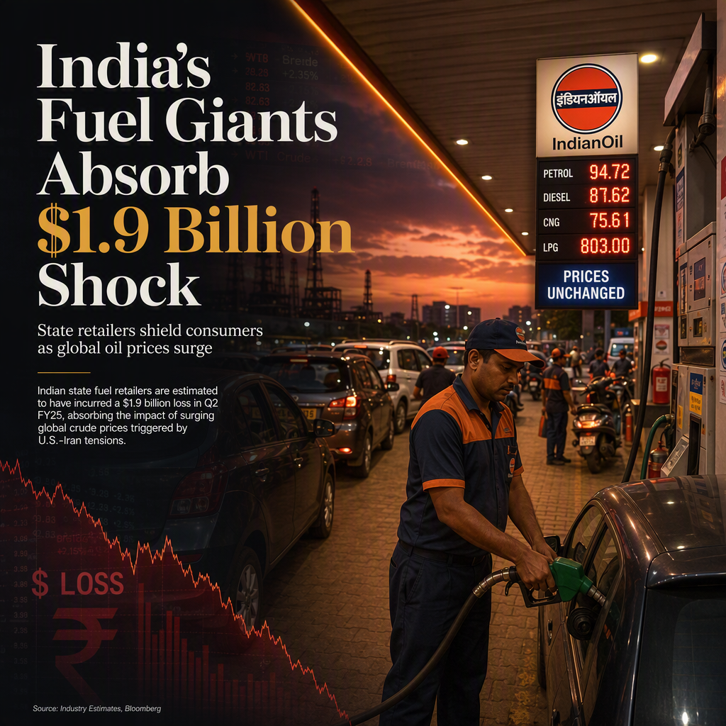 India's State Fuel Retailers Incur $1.9 Billion Loss Amid U.S.-Iran Energy Shock