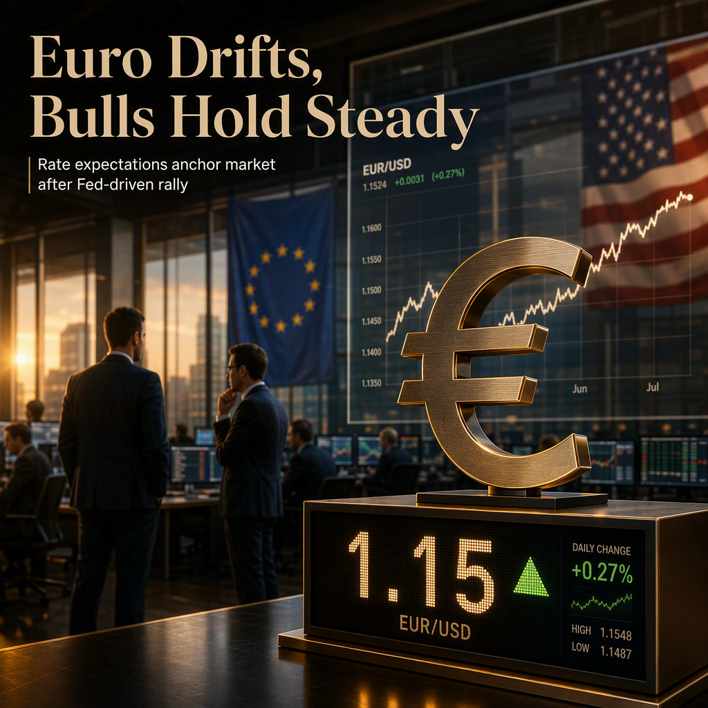 Euro Consolidates Near Mid-1.15s as Rate Expectations Stabilize After Fed-Driven Rally