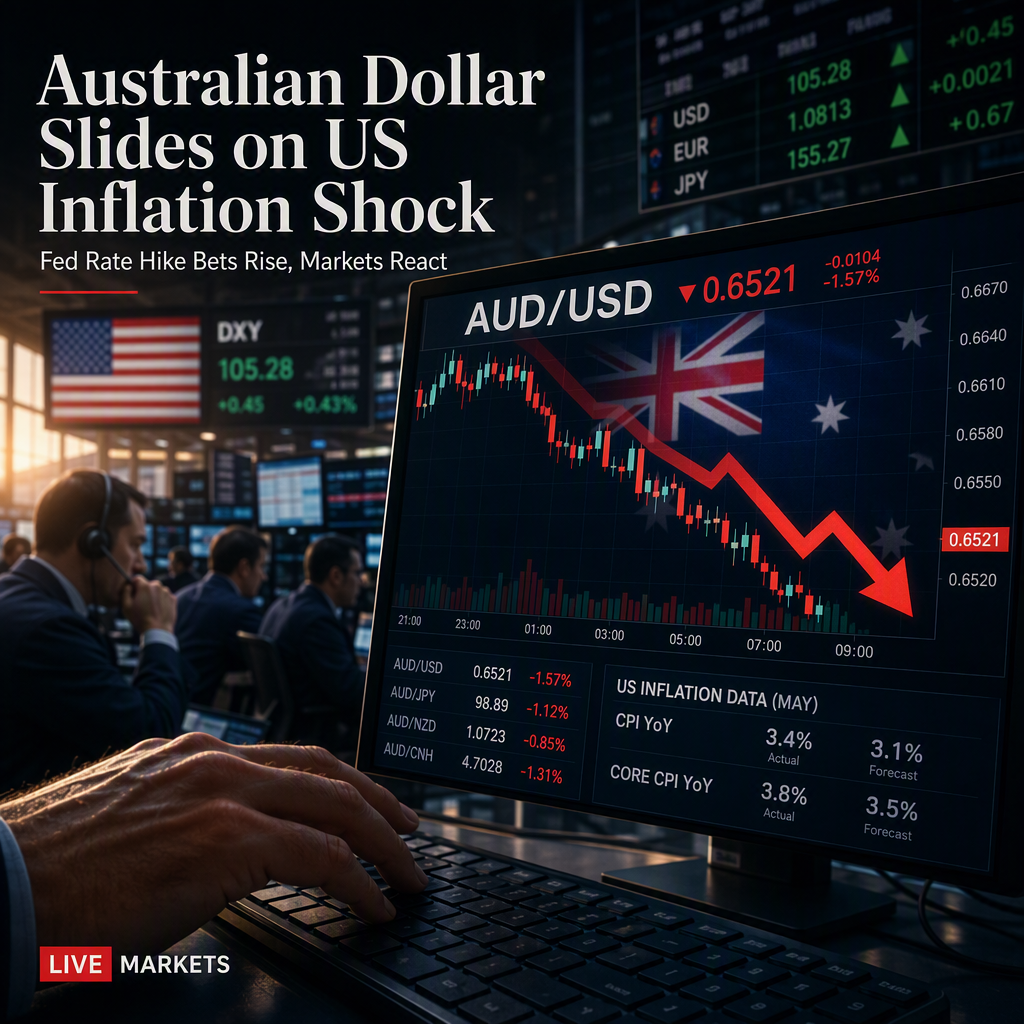 Australian Dollar Drops as Hot US Inflation Data Fuels Fed Rate Hike Expectations