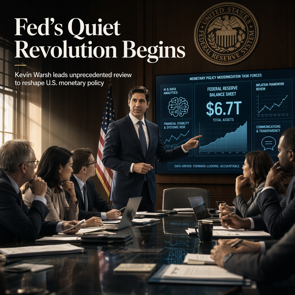 Fed Chairman Kevin Warsh Launches Sweeping Task Forces to Overhaul U.S. Monetary Policy
