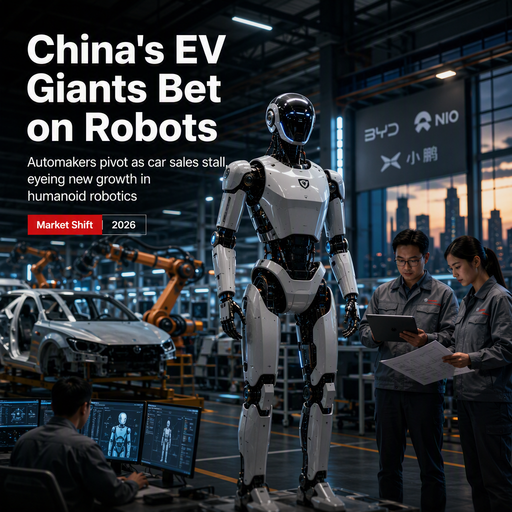 China's Leading EV Makers Pivot to Humanoid Robotics Amid Slowing Car Market