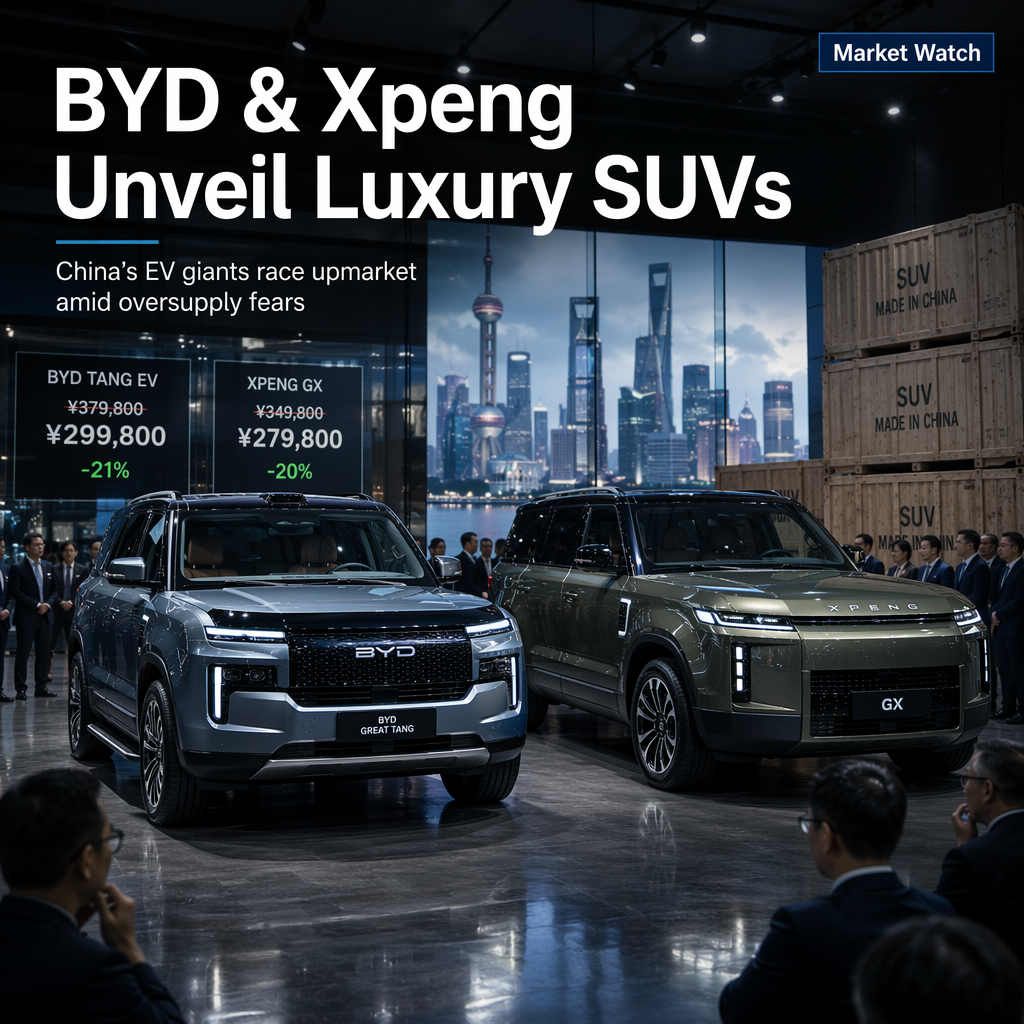 BYD and Xpeng Launch Upmarket SUVs Amid Fears of EV Glut in China