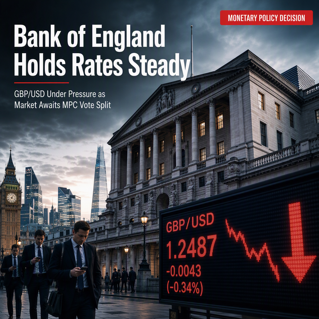 Bank of England Expected to Hold Rates at 3.75% as GBP/USD Remains Under Pressure