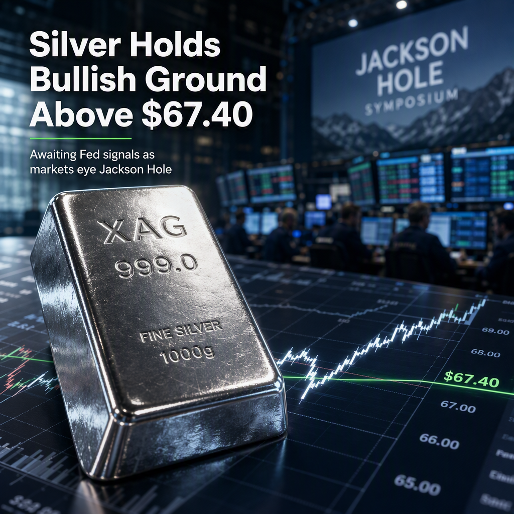 Silver Holds Bullish Trend Above $67.40 as Markets Await Jackson Hole Insights