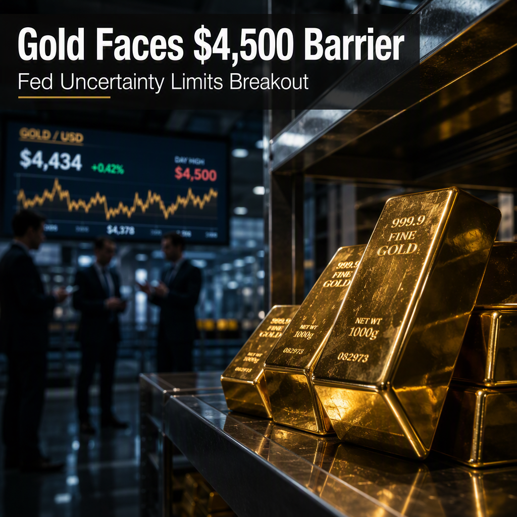 Gold Prices Hover Near Resistance as Fed Rate Hike Uncertainty Caps Upside