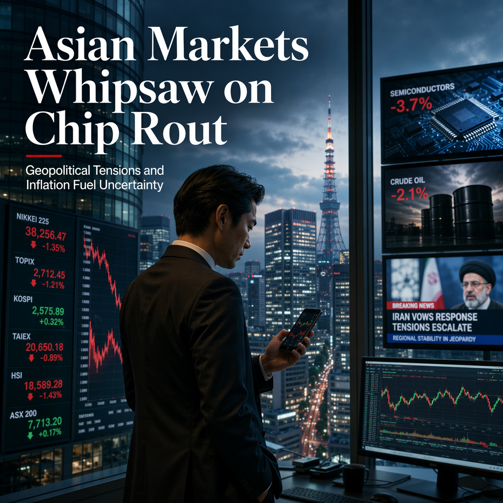 Asian Stocks Volatile Amid Chip Sell-Off and Escalating Iran Tensions