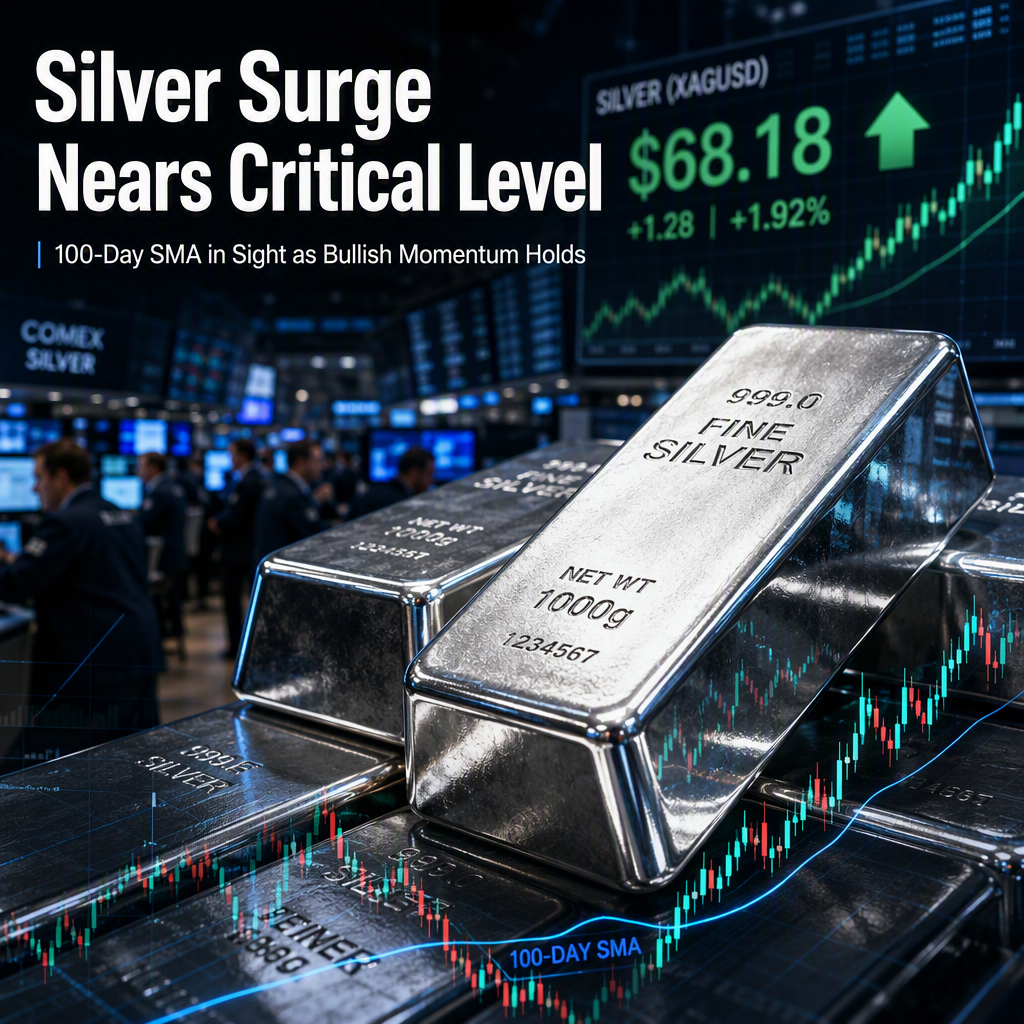 Silver Extends Rally, Tests 100-Day SMA Amid Bullish Momentum