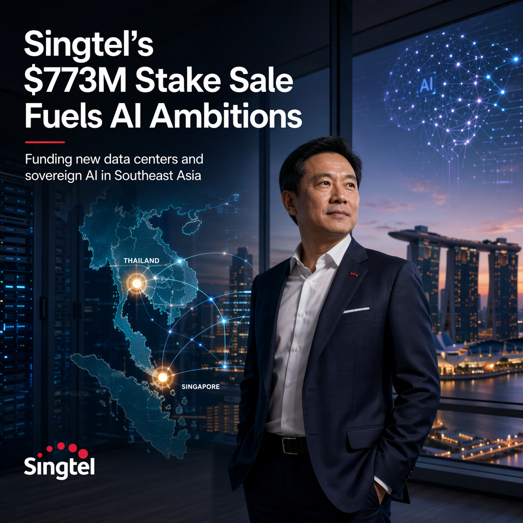 Singtel Sells $773 Million Gulf Development Stake to Fund AI and Data Center Expansion