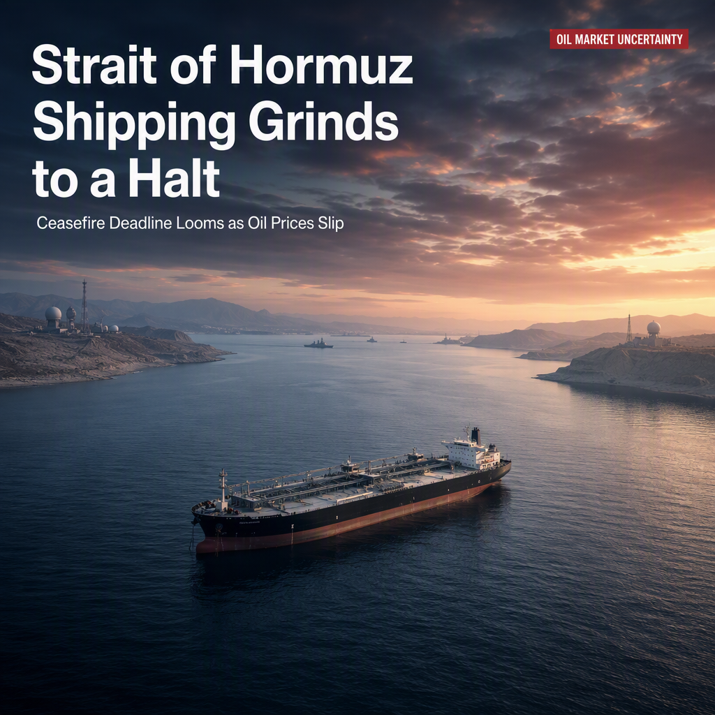 Strait of Hormuz Shipping Plummets as U.S.-Iran Ceasefire Nears Expiry, Oil Prices Edge Lower