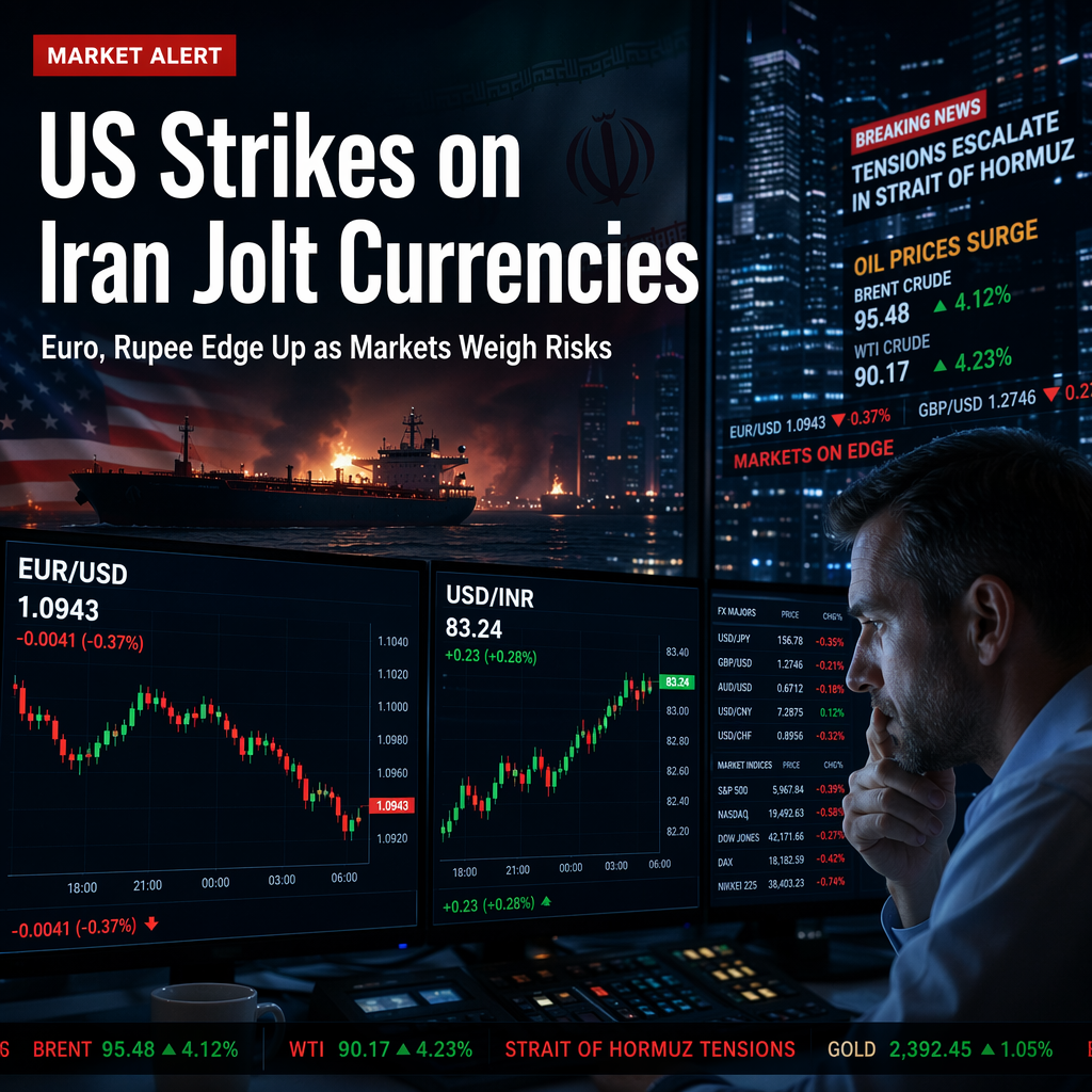 US Strikes on Iran Spark Volatility in Currency Markets as Euro and Indian Rupee Edge Up Against Dollar