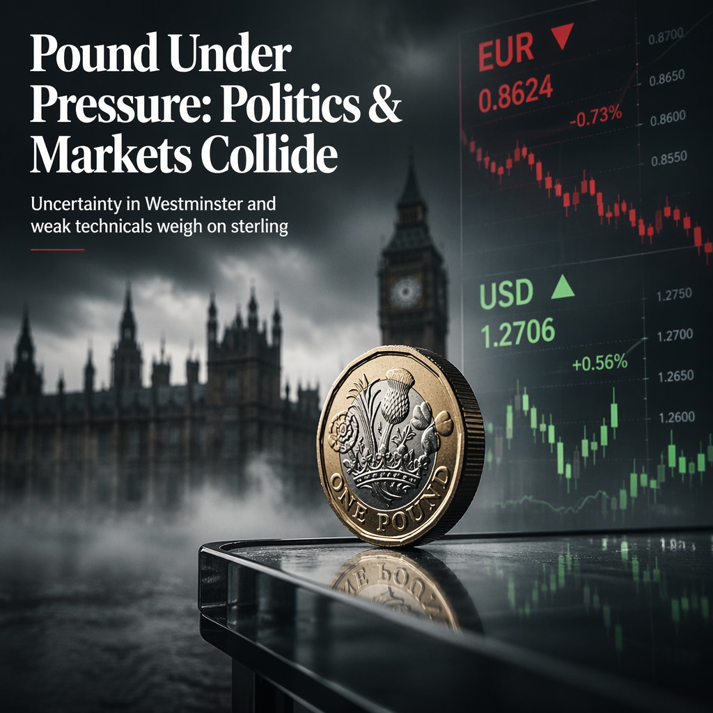 Political Uncertainty and Technical Weakness Pressure British Pound Against Euro and Dollar