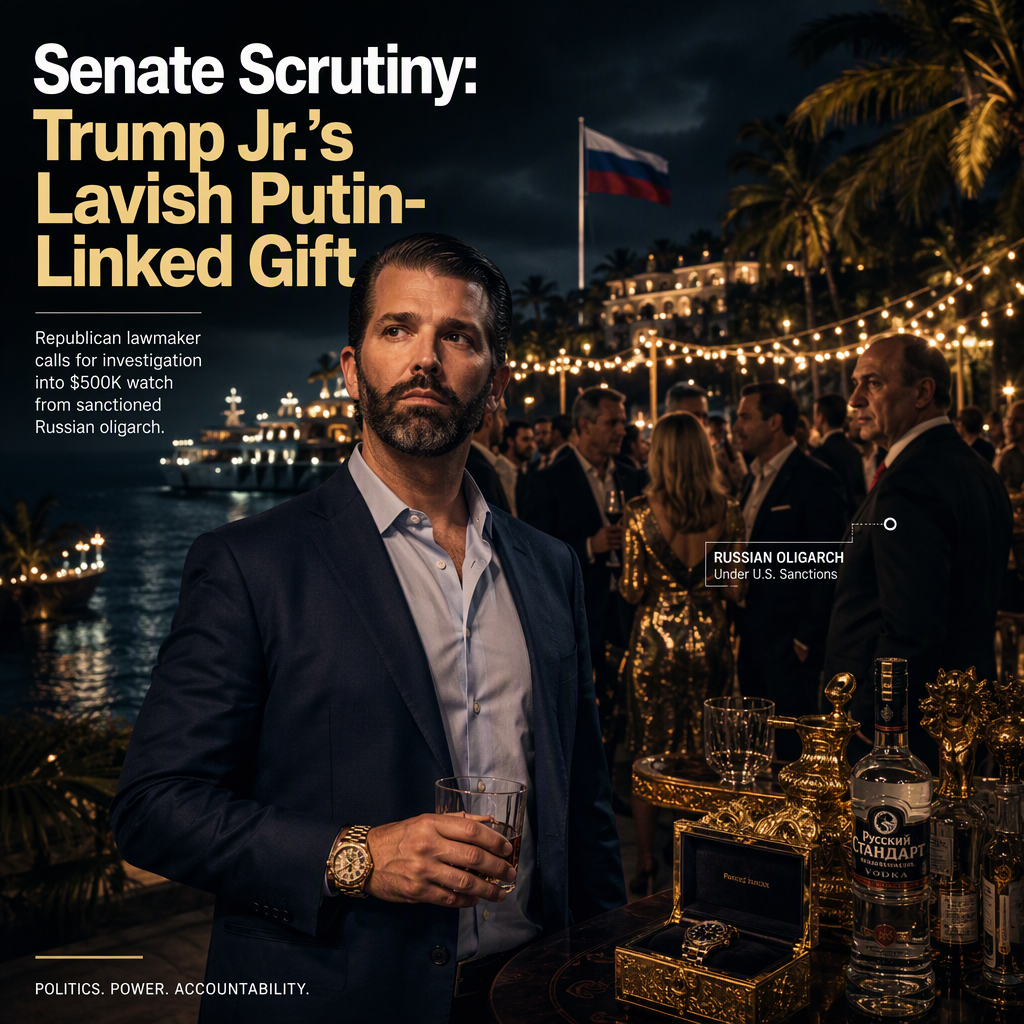 Senate Republican Pushes Investigation into Trump Jr. Over Lavish Gift from Putin-Linked Oligarch