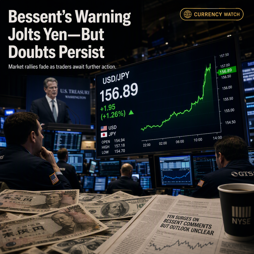 U.S. Treasury Secretary Bessent's Warning Temporarily Boosts Yen Amid Lingering Weakness
