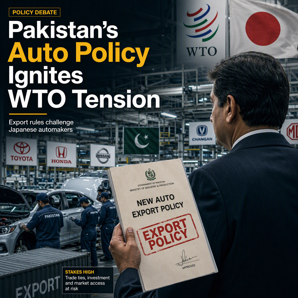 Pakistan's New Auto Policy May Spark WTO Dispute with Japan Over Export Requirements