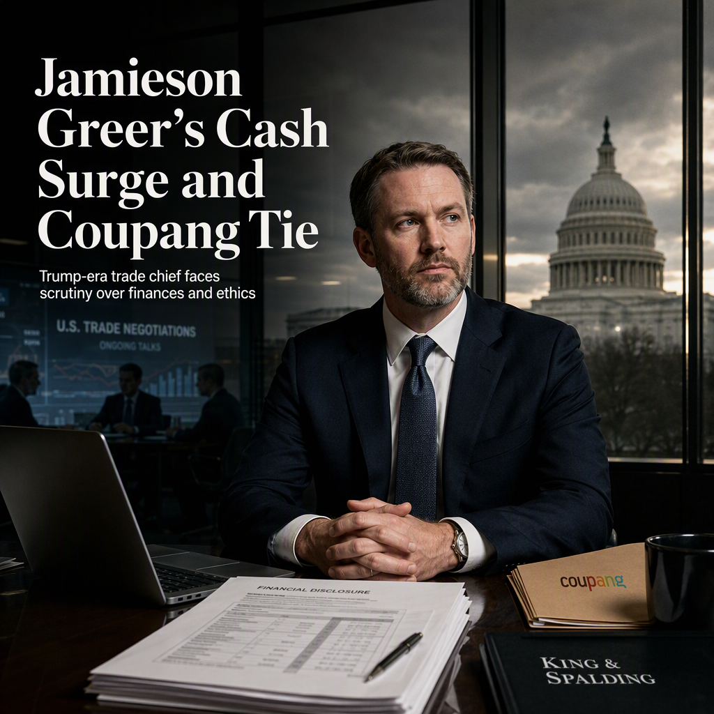 Trump Trade Chief Jamieson Greer Discloses Increased Cash Holdings and Coupang Honorarium