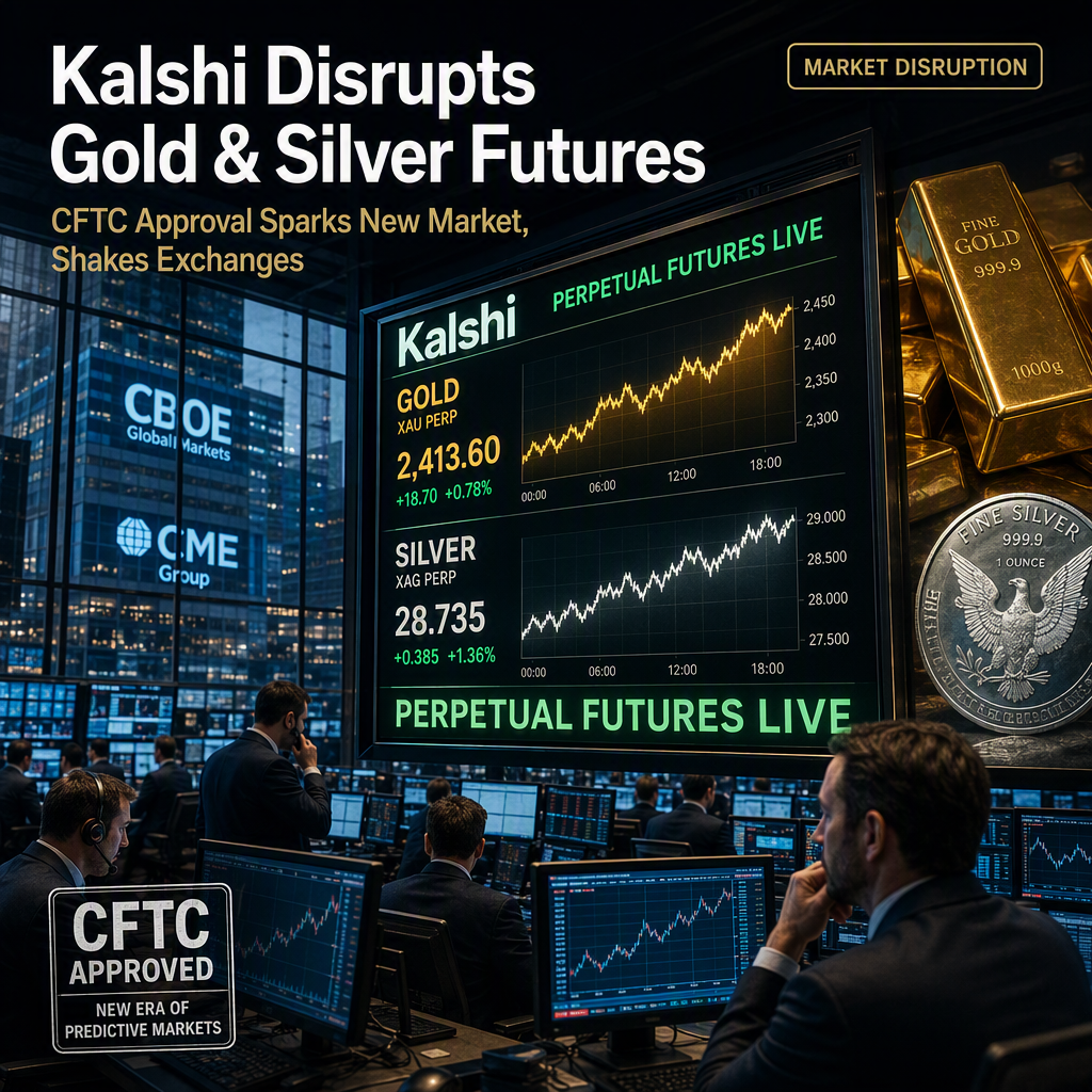 Kalshi Launches Perpetual Futures on Gold and Silver After CFTC Approval, Challenging Traditional Exchanges