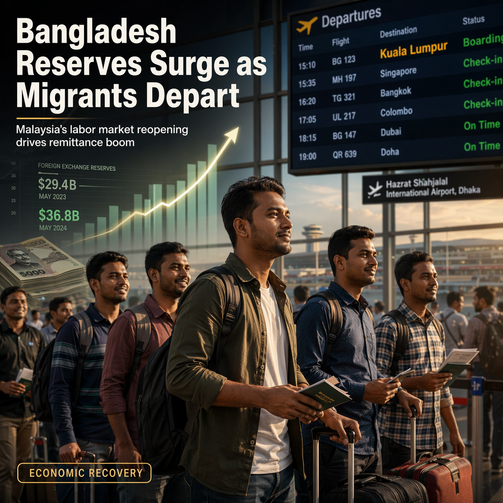 Bangladesh's Foreign Exchange Reserves Rebound as Malaysia Reopens Labor Market to Migrant Workers