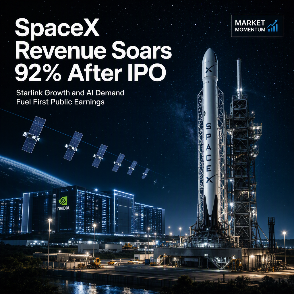 SpaceX Posts 92% Revenue Surge in First Earnings After IPO, Driven by Starlink and AI Demand