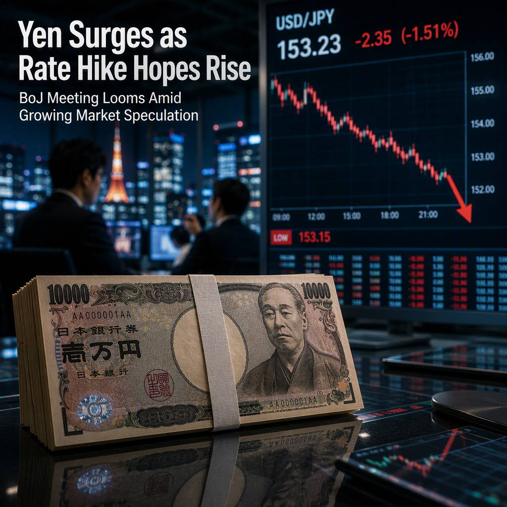 Japanese Yen Strengthens as BoJ Rate Hike Speculation Intensifies Ahead of Key Meeting