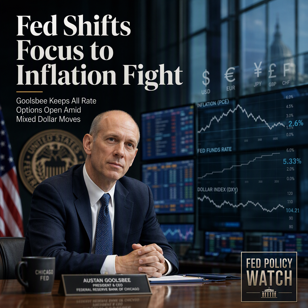 Fed’s Goolsbee Prioritizes Inflation Over Labor Concerns, Keeps All Rate Options Open