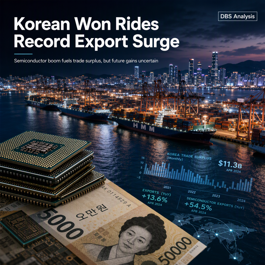 Korean Won Supported by Record Export Boom, But Future Gains May Slow: DBS