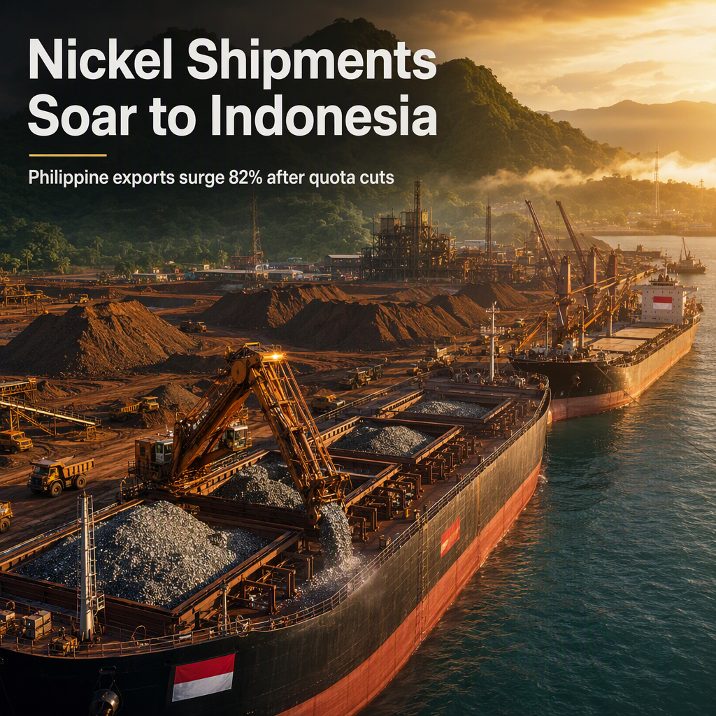 Philippine Nickel Exports to Indonesia Surge 82% Following Output Quota Cuts