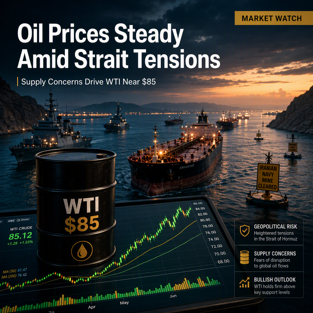 WTI Oil Holds Firm Near $85 Amid Strait of Hormuz Tensions and Supply Concerns