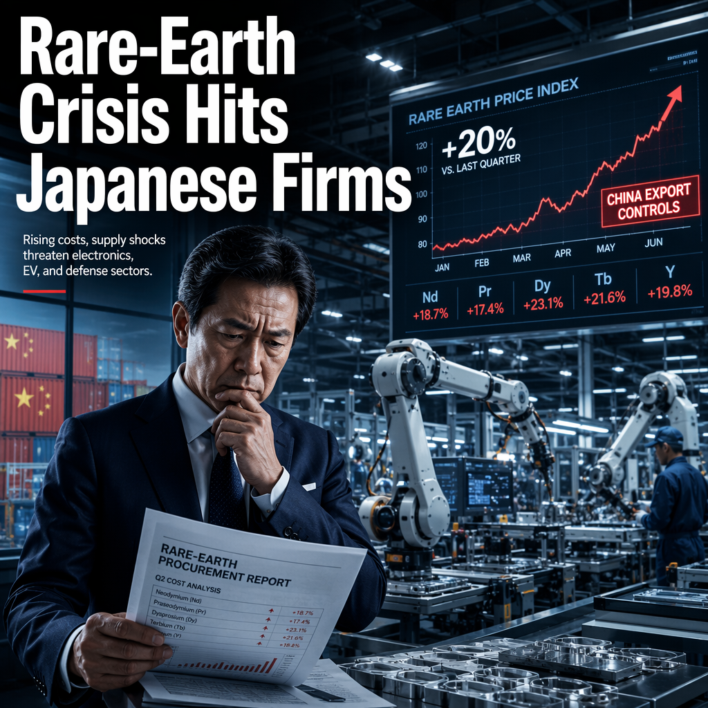 Japanese Firms Face Over 20% Surge in Rare-Earth Costs Amid China Export Controls