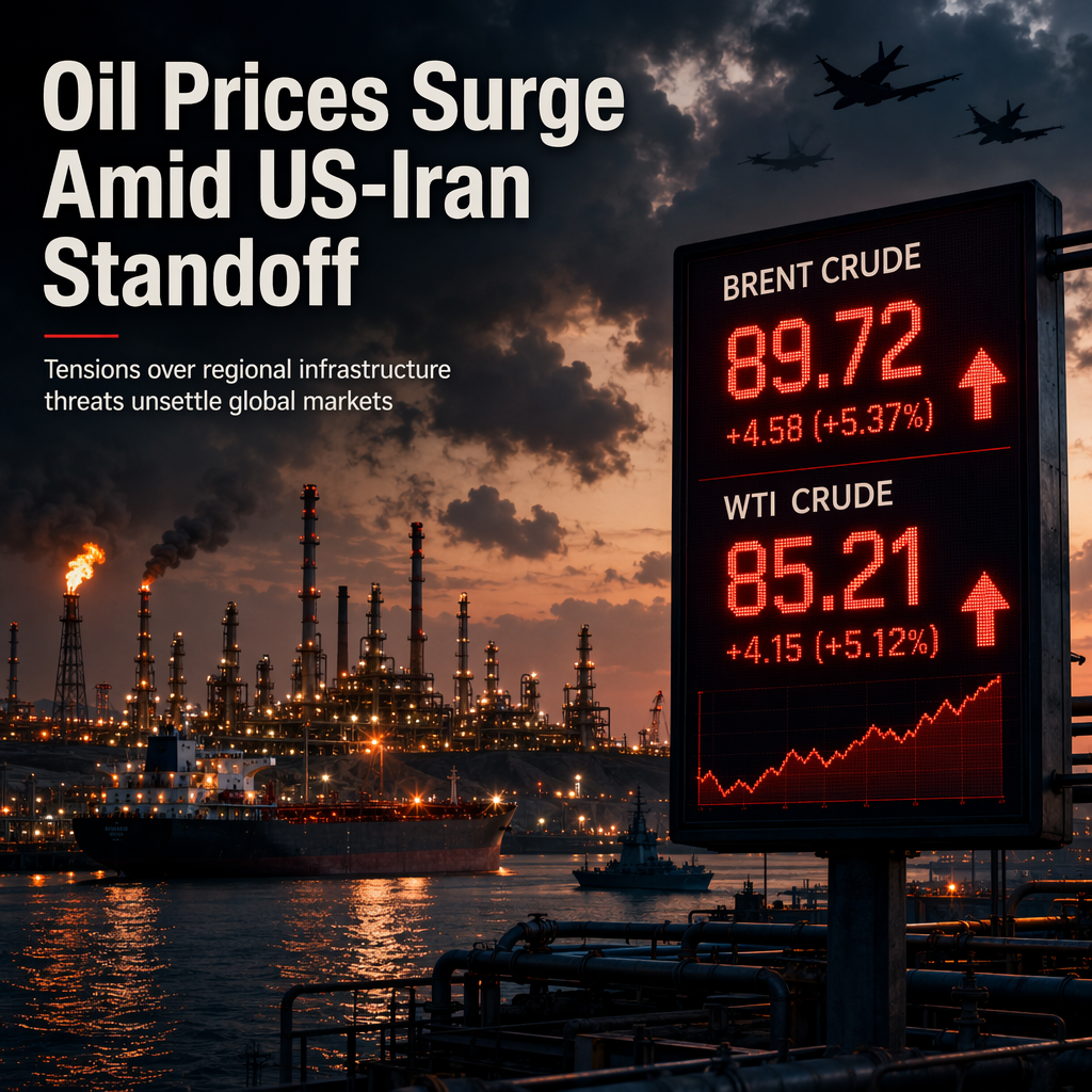 Oil Prices Climb as US-Iran Tensions Escalate Over Threats to Regional Infrastructure