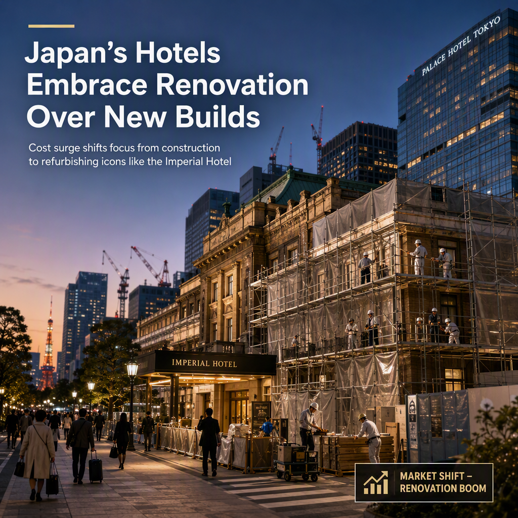 Japan's Hotel Industry Shifts Focus to Renovations Amid Soaring Construction Costs