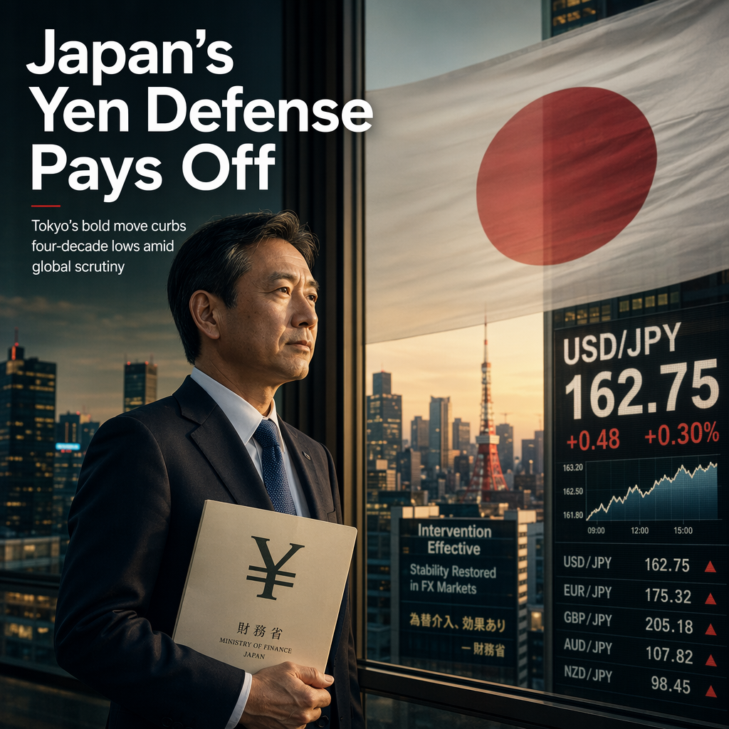 Japan's Yen Intervention Deemed Effective by Top Official Amid Four-Decade Lows