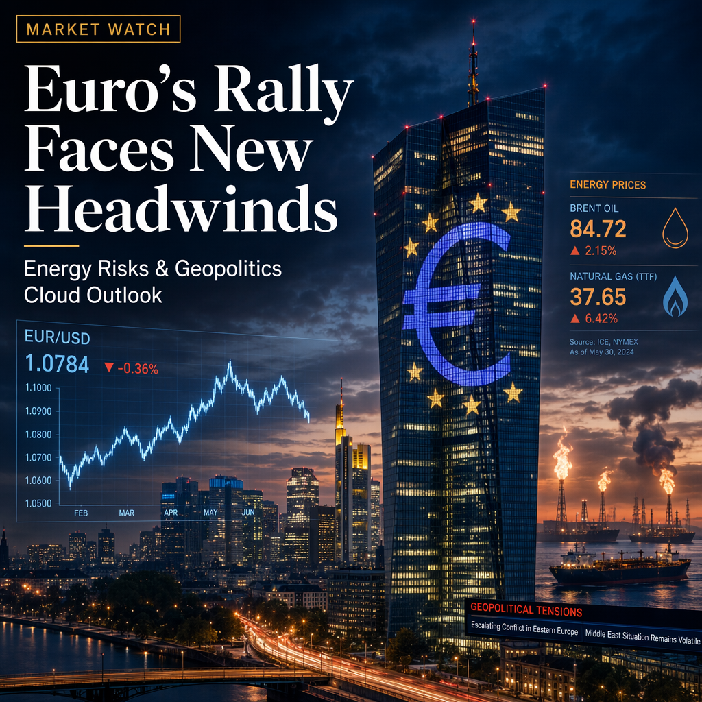 Euro Struggles to Sustain Gains as Energy Risks and Geopolitical Tensions Persist