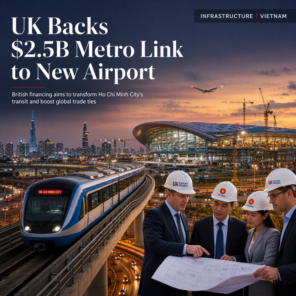 UK Export Finance Plans $2.5 Billion Metro Extension for Ho Chi Minh City Airport Link