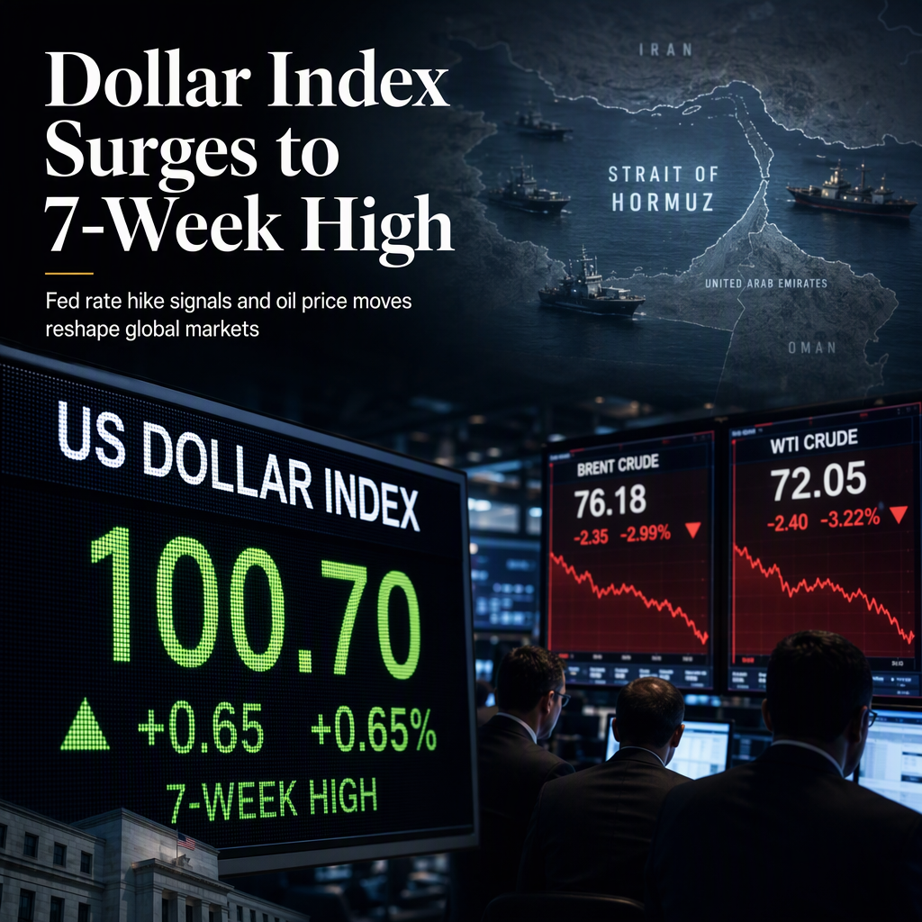 US Dollar Index Hits Seven-Week High Amid Fed Rate Hike Signals and Oil Price Movements