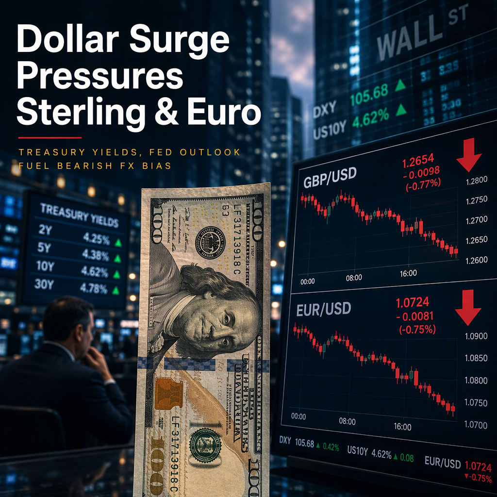 US Dollar Strength Drives Bearish Bias in GBP/USD and EUR/USD Amid Elevated Treasury Yields