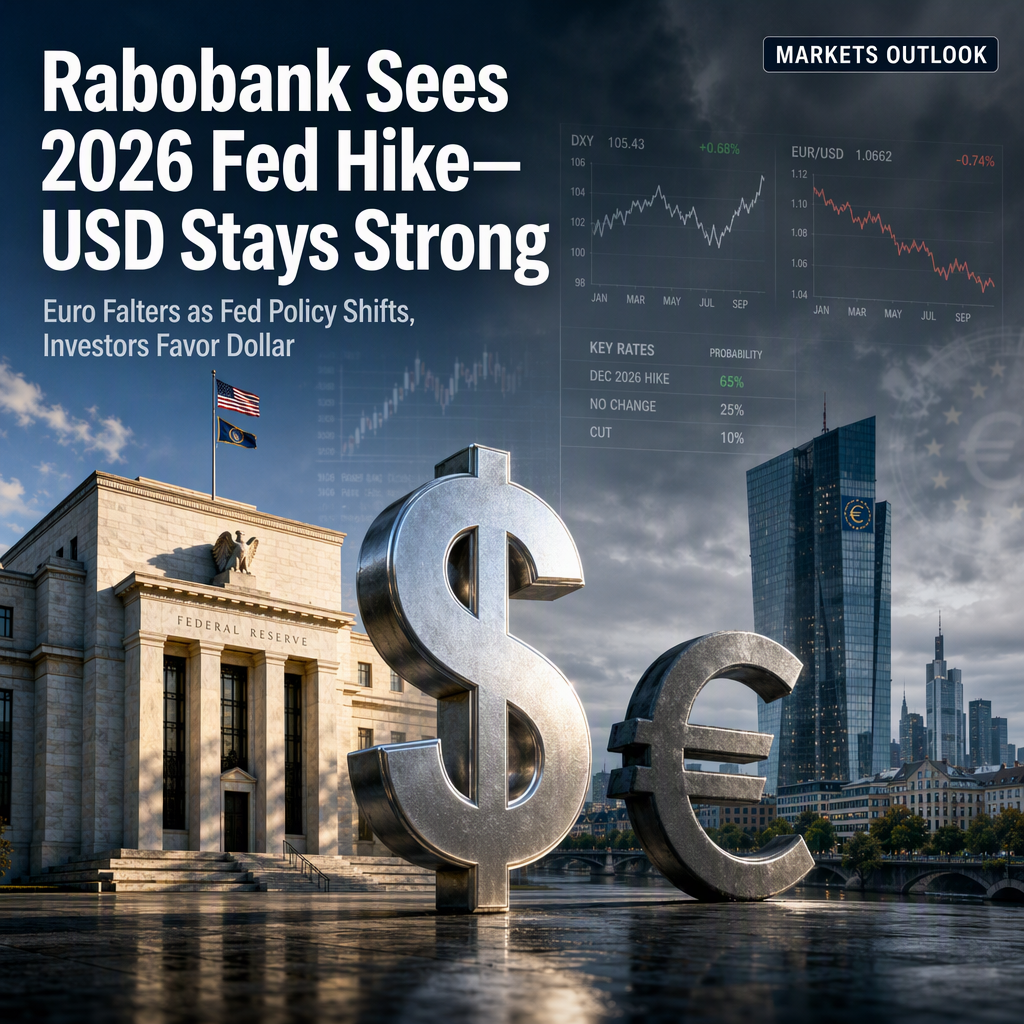 Rabobank Revises Fed Outlook: December 2026 Rate Hike Added, Euro Weakens Amid USD Strength