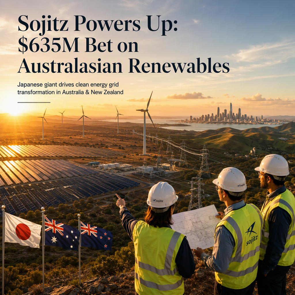 Sojitz Plans $635 Million Investment in Australia and New Zealand Renewable Power Grids