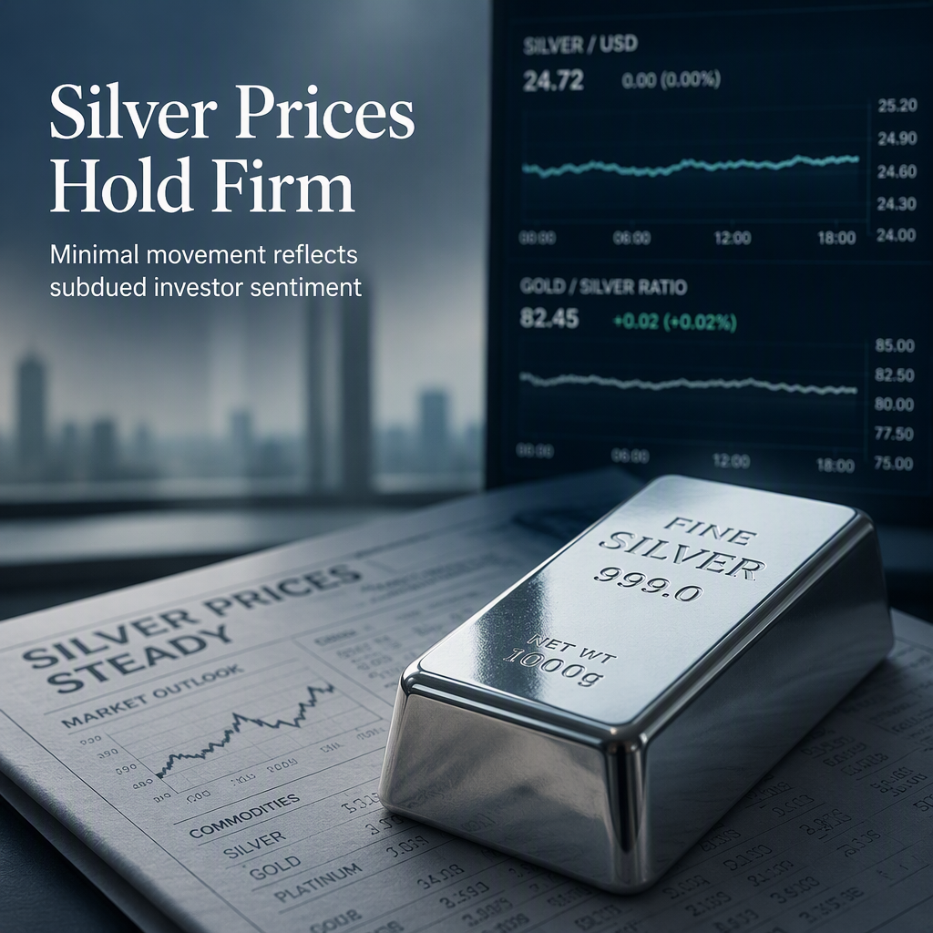 Silver Prices Remain Steady Amid Minimal Market Movement