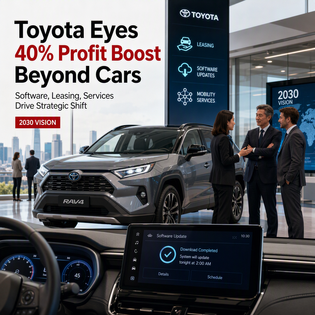 Toyota Targets 40% Profit Growth Outside Auto Sales by Fiscal 2030