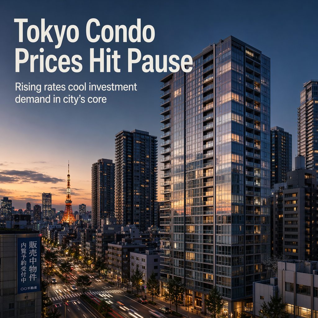 Central Tokyo Condo Prices Stabilize as Investment Demand Cools Amid Rising Rates