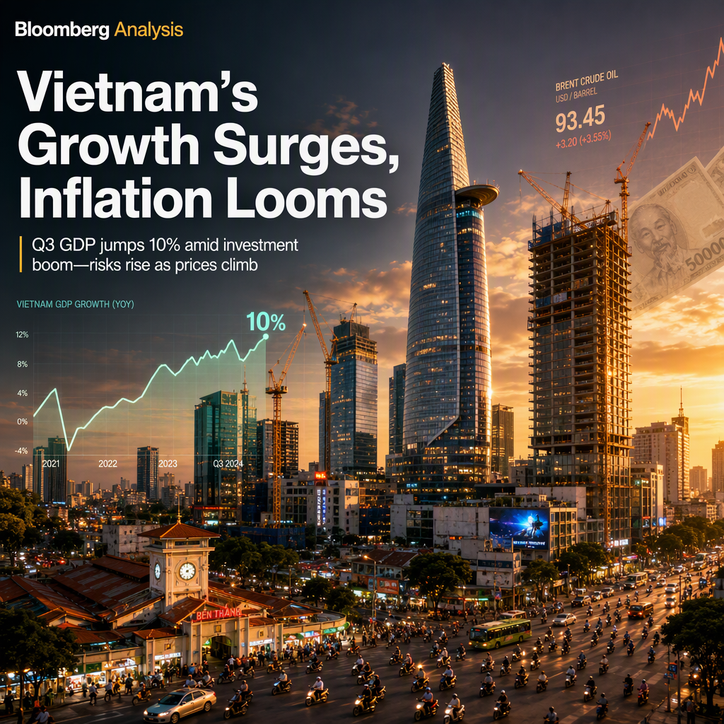 Vietnam's Q3 GDP Surges 10% YoY, But Inflation Risks Rise Amid Strong Investment