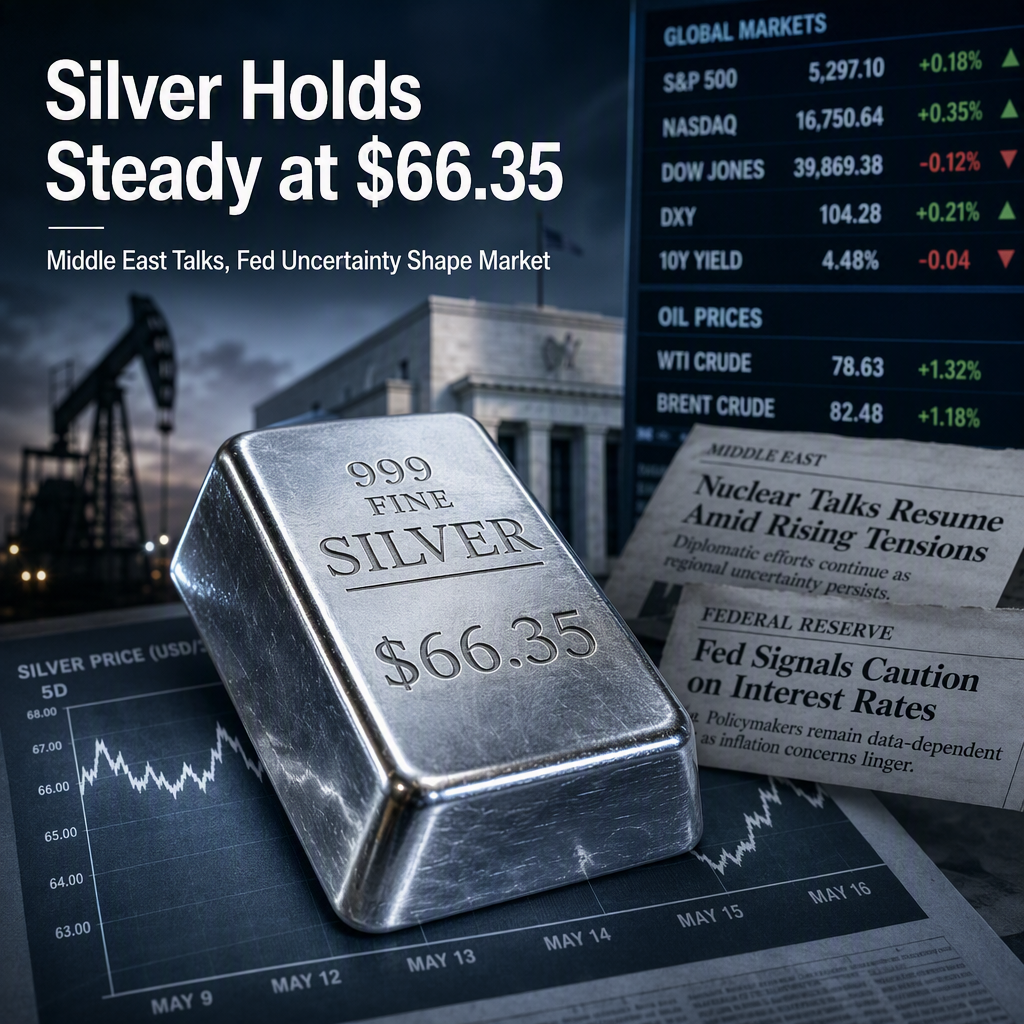 Silver Holds Steady Near $66.35 Amid Middle East Developments and Fed Rate Uncertainty