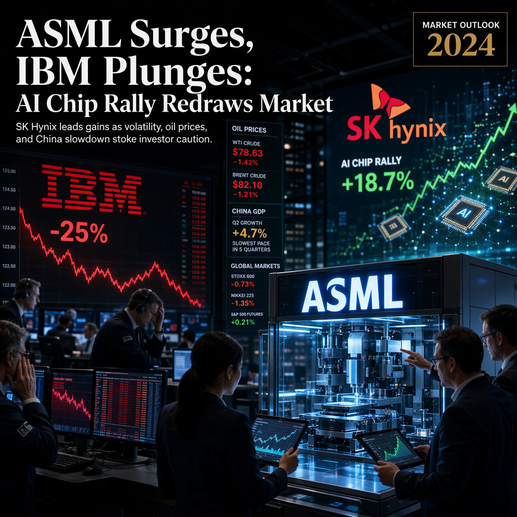 ASML Raises Sales Forecast as IBM Shares Plunge and SK Hynix Leads AI Chip Rally