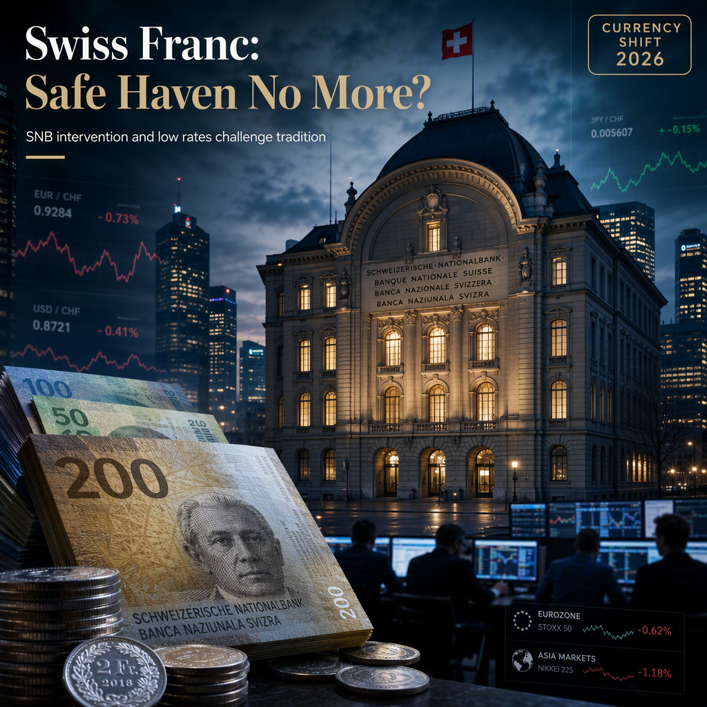 Swiss Franc Faces Shift from Safe Haven to Funding Currency Amid SNB Intervention and Low Rates