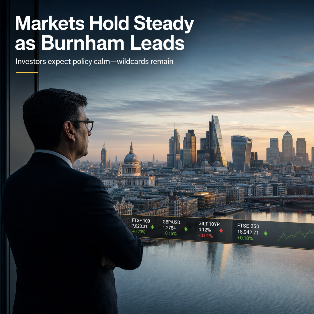 UK Markets Remain Calm as Burnham Assumes Premiership, ING Notes Limited Immediate Policy Shocks