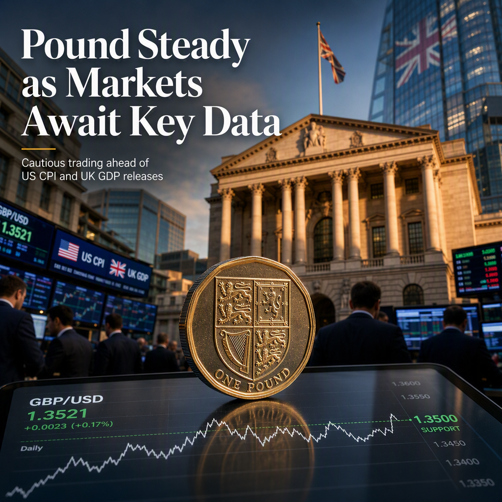 British Pound Holds Firm Above 1.3500 as Markets Await US CPI and UK GDP Data