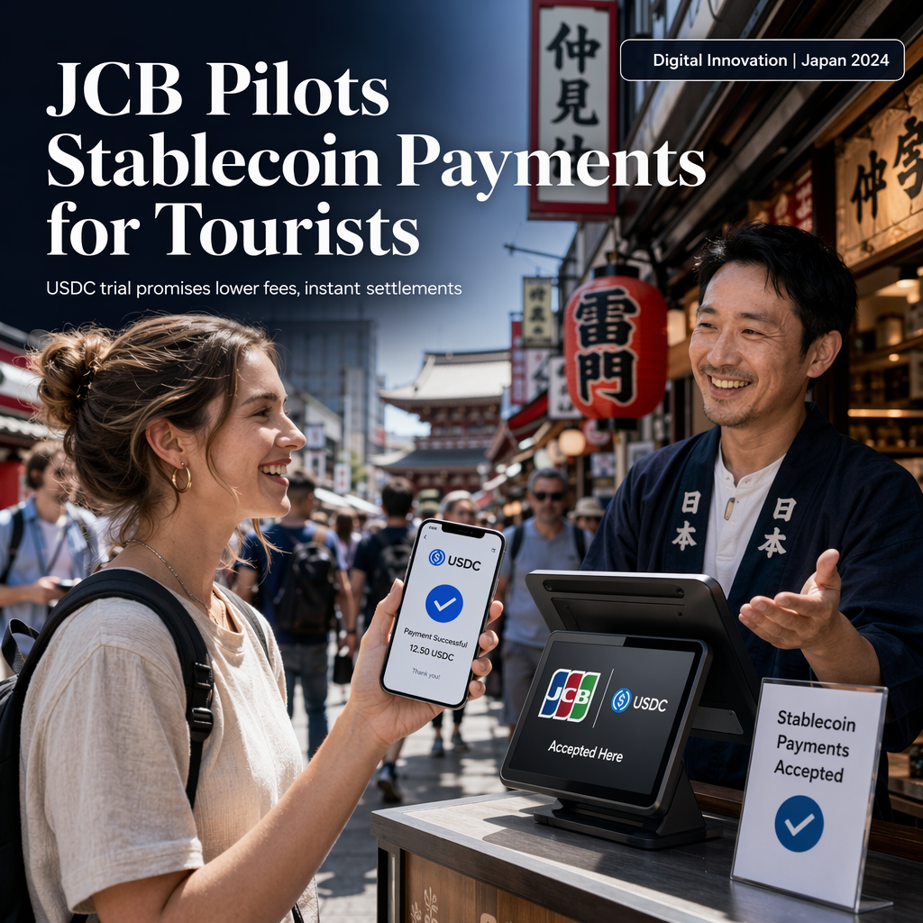 JCB Launches Stablecoin Payment Pilot for Tourists in Japan Using USDC