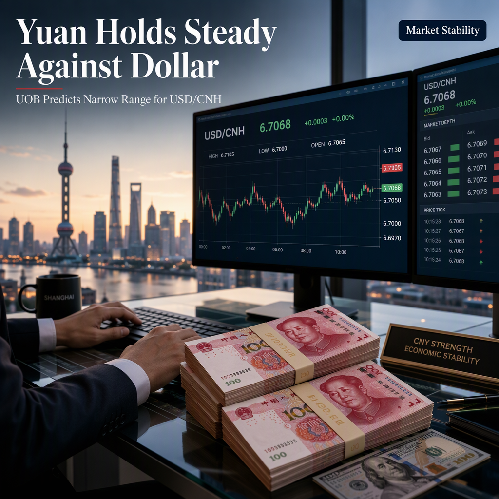 Chinese Yuan Holds Firm Against US Dollar, UOB Expects Sideways Trading Within Tight Range