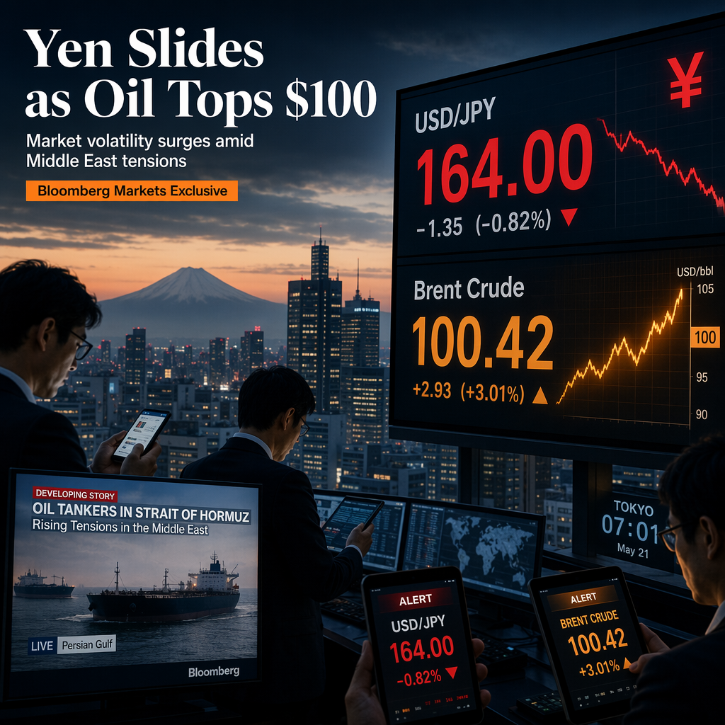 Yen Nears 164 Against Dollar as Brent Crude Surges Past $100 Amid Middle East Tensions